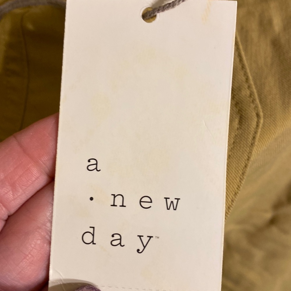 a new day - midi tan skirt with cute front pockets and complete button up front - Picture 5 of 10